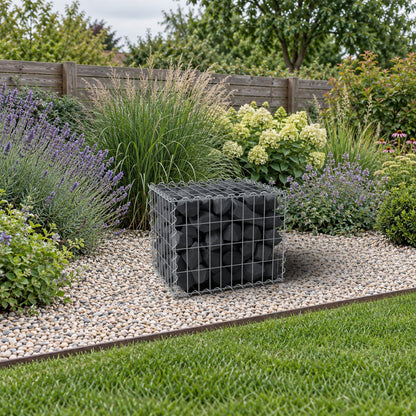 Gabion 50 cm x 40 cm x 40 cm (L x H x D), maskstorlek 5 cm x 10 cm, spiral