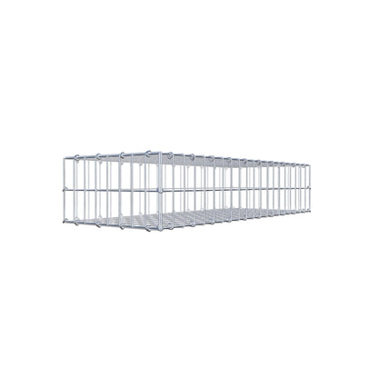 Gabbione 100 cm x 20 cm x 40 cm (L x H x P), maglia 5 cm x 10 cm, anello a C