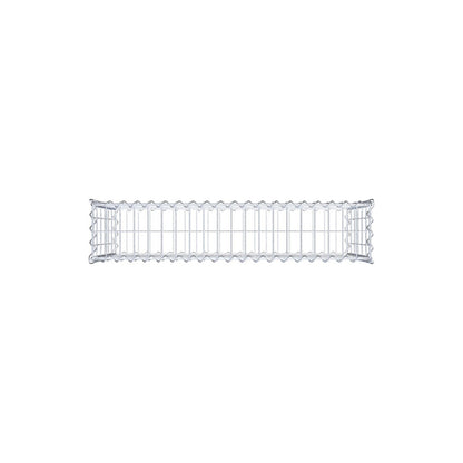 Gabion 100 cm x 60 cm x 20 cm (L x H x D), maskestørrelse 5 cm x 10 cm, spiral