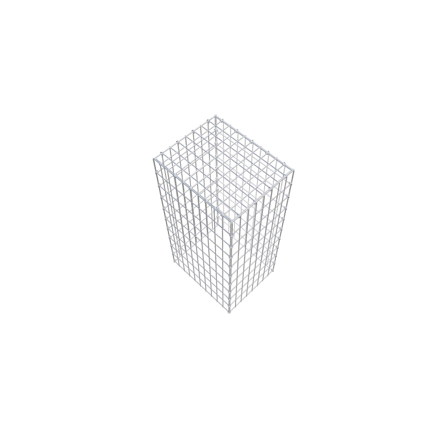 Typ 3 påbyggnadsgabion 100 cm x 50 cm x 40 cm (L x H x D), maskstorlek 5 cm x 10 cm, C-ring