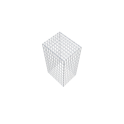 Typ 3 påbyggnadsgabion 100 cm x 50 cm x 40 cm (L x H x D), maskstorlek 5 cm x 10 cm, C-ring