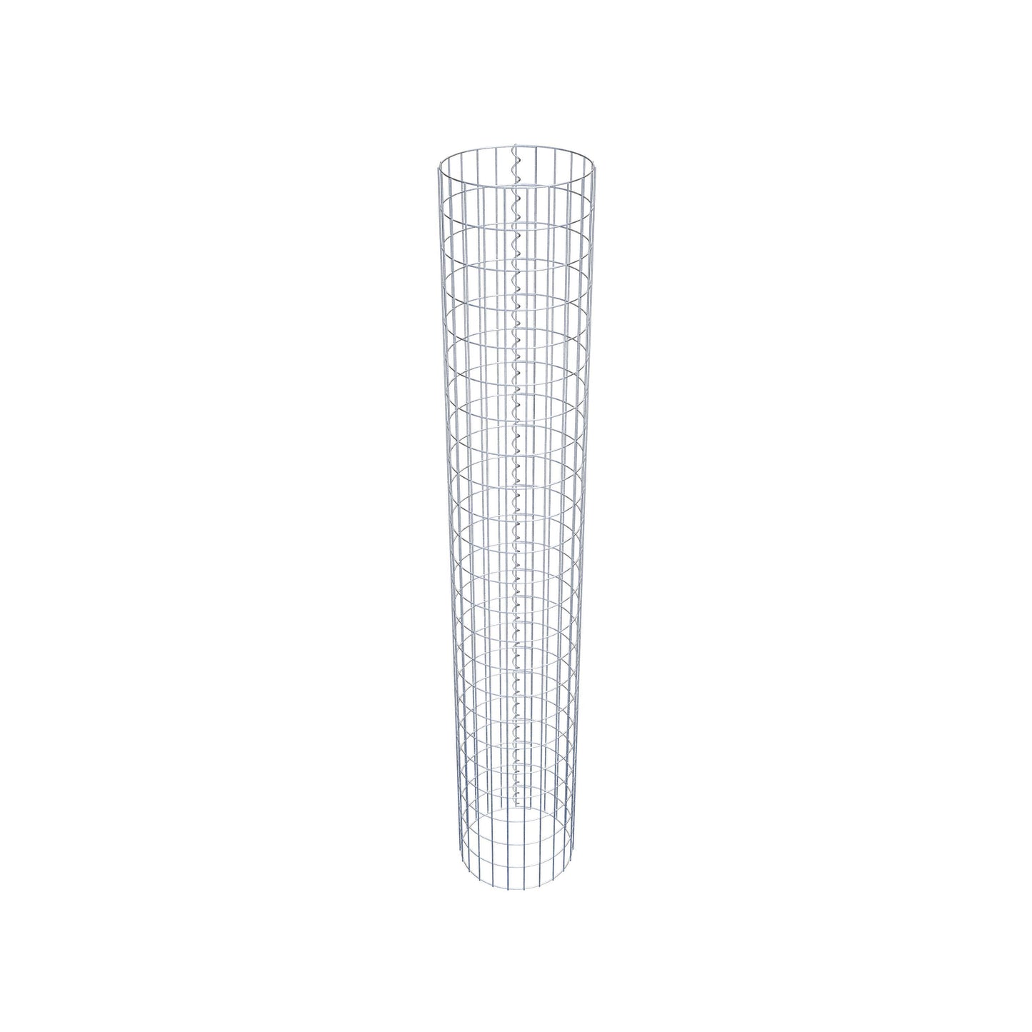 Coluna de gabião redonda 37 cm de diâmetro, 230 cm de altura, malhagem 5 cm x 10 cm