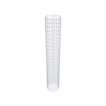 Coluna de gabião redonda 37 cm de diâmetro, 230 cm de altura, malhagem 5 cm x 10 cm