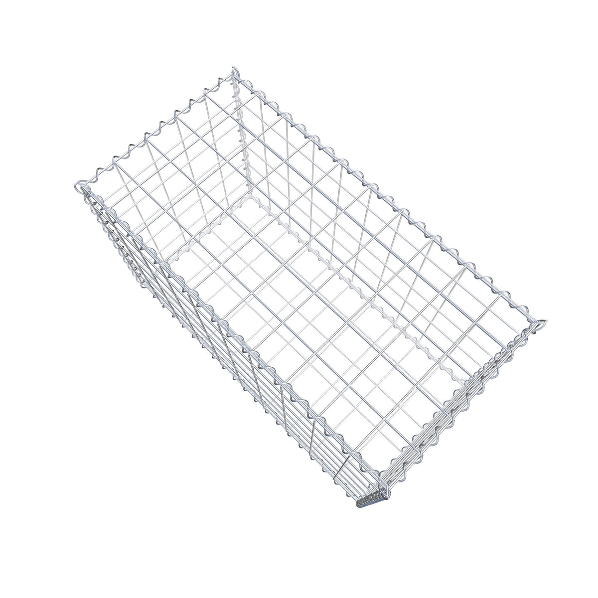 Gabião 100 cm x 60 cm x 50 cm (C x A x P), malhagem 10 cm x 10 cm, espiral