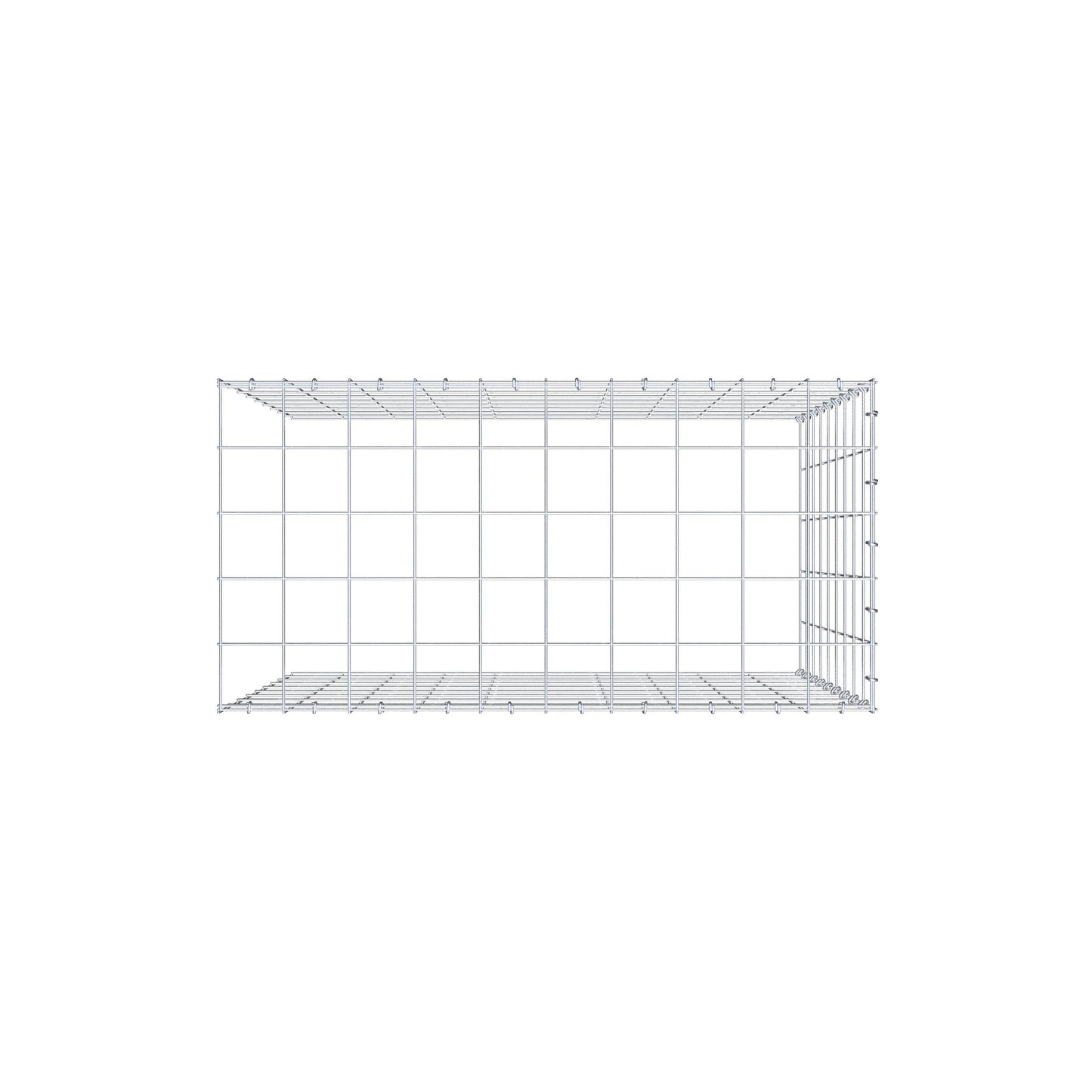 Anbaugabione Typ 4 100 cm x 90 cm x 50 cm (L x H x T), Maschenweite 10 cm x 10 cm, C-Ring