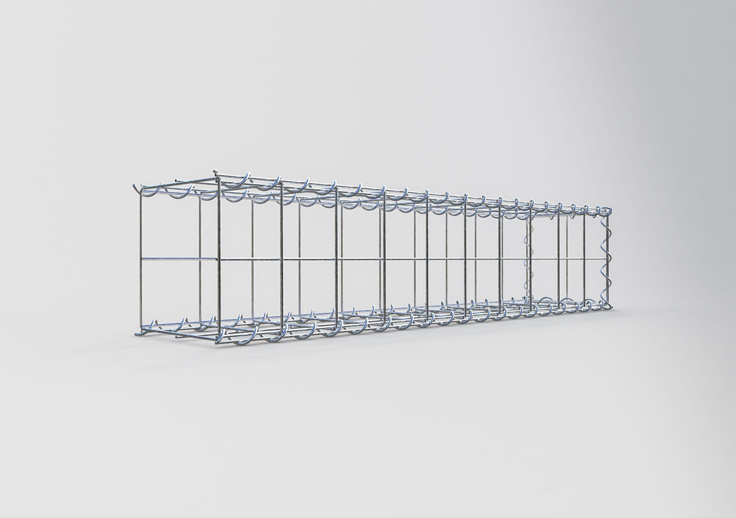 Anbaugabione Typ 2 100 cm x 20 cm x 20 cm (L x H x T), Maschenweite 10 cm x 10 cm, Spirale