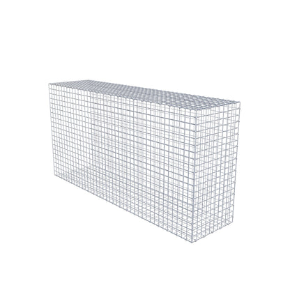 Fästbar gabion typ 2 200 cm x 100 cm x 50 cm (L x H x D), maskstorlek 5 cm x 5 cm, C-ring