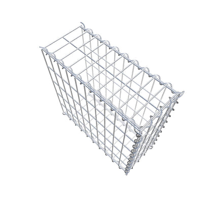 Opvokset gabion type 2 50 cm x 50 cm x 20 cm (L x H x D), maskestørrelse 5 cm x 10 cm, spiral