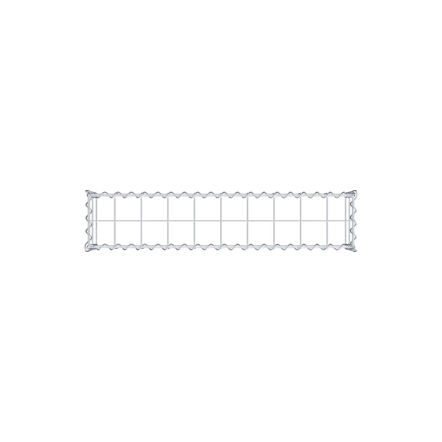 Gabion rapporté type 3 100 cm x 20 cm x 20 cm (L x H x P), maille 10 cm x 10 cm, spirale