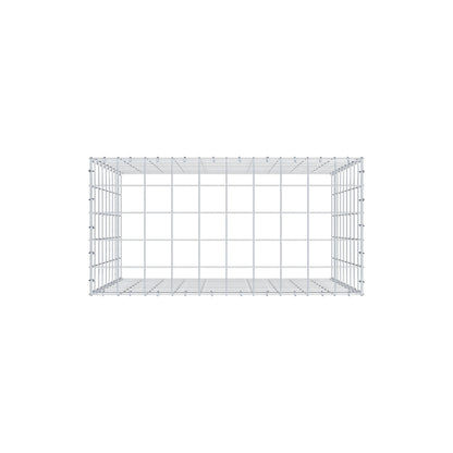 Typ 3 påbyggnadsgabion 100 cm x 90 cm x 50 cm (L x H x D), maskstorlek 10 cm x 10 cm, C-ring