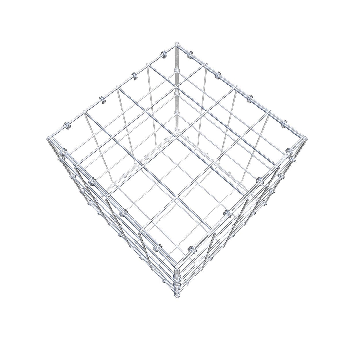 Gabion 40 cm x 40 cm x 40 cm (L x H x D), mesh size 10 x 10 cm, spiral ring