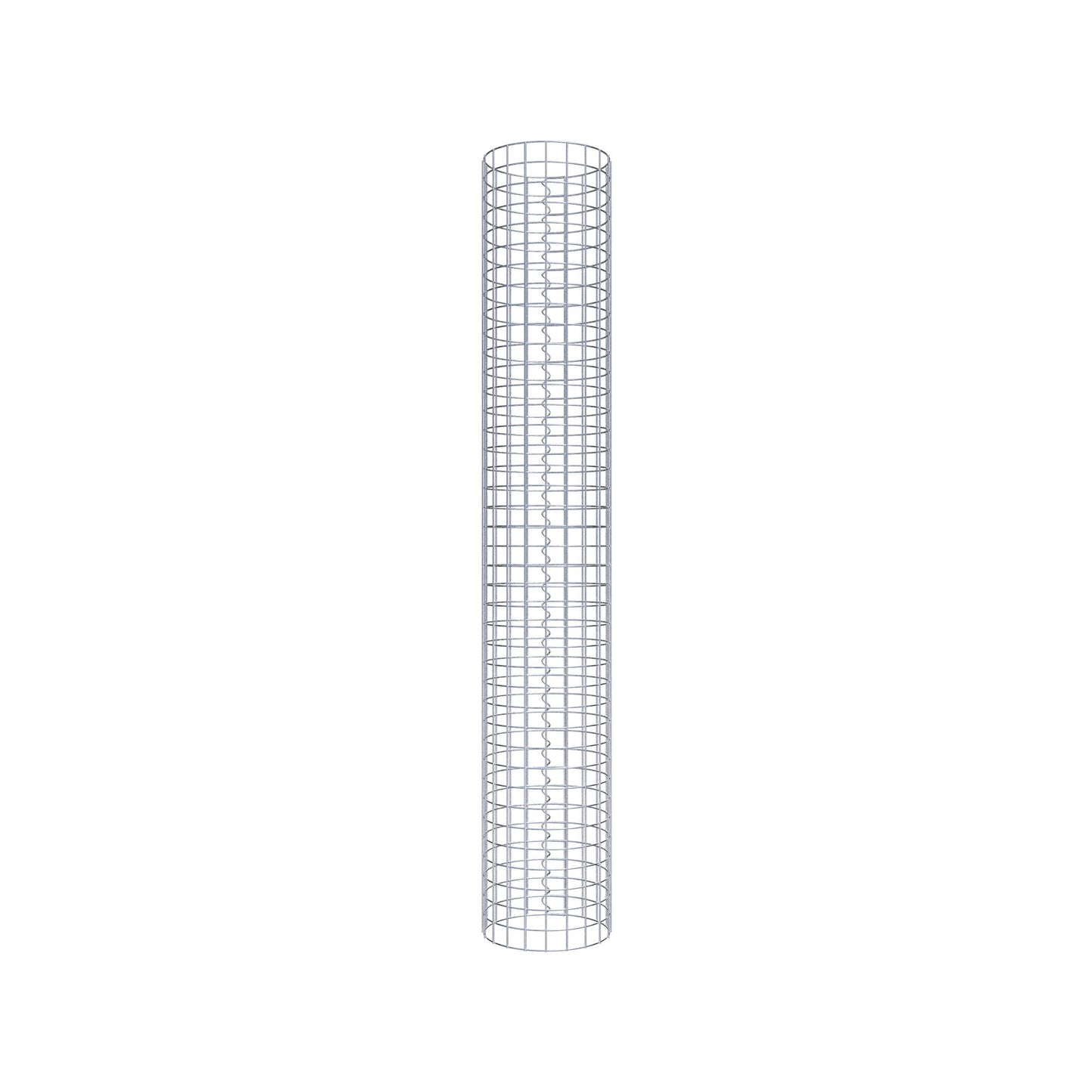 Schanskorfzuil rond 32 cm diameter, 200 cm hoogte, maaswijdte 5 cm x 5 cm
