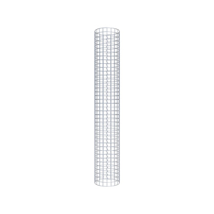 Schanskorfzuil rond 32 cm diameter, 200 cm hoogte, maaswijdte 5 cm x 5 cm