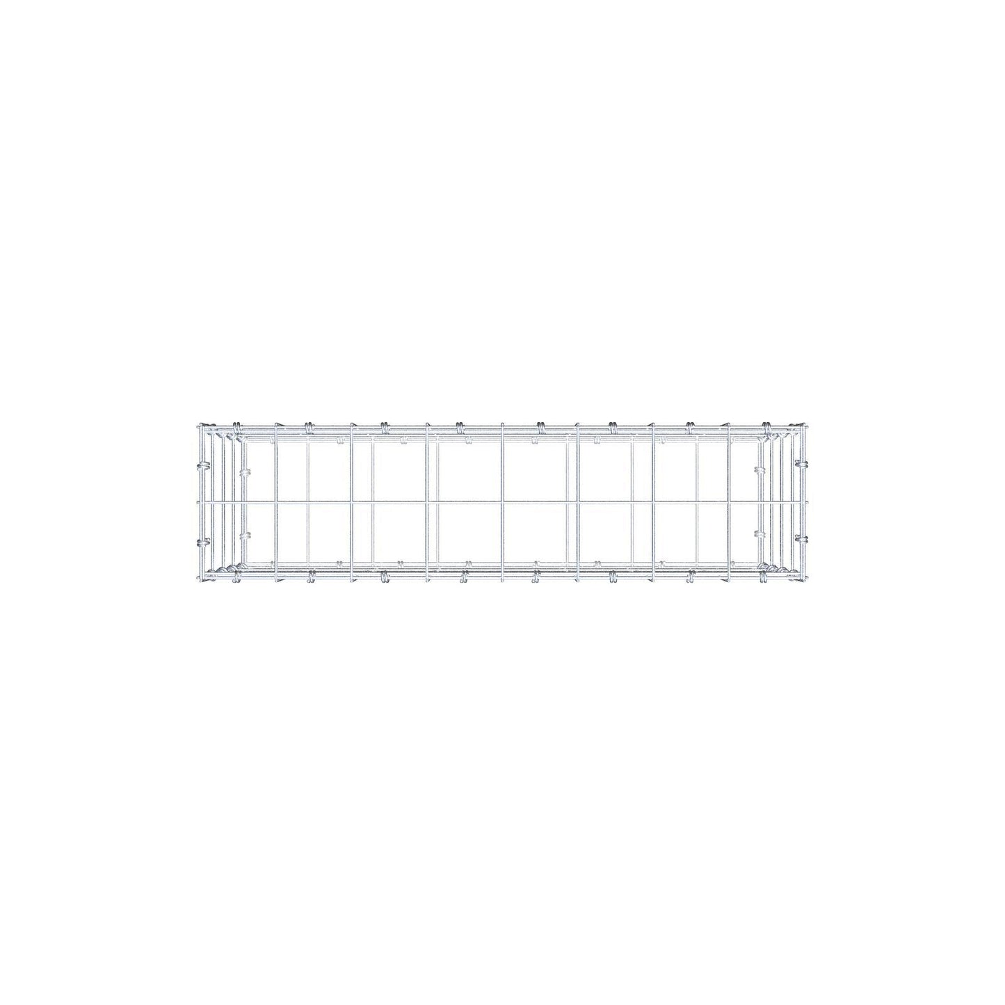 Gabion 80 cm x 40 cm x 20 cm (L x H x P), mailles 10 x 10 cm, anneau en spirale
