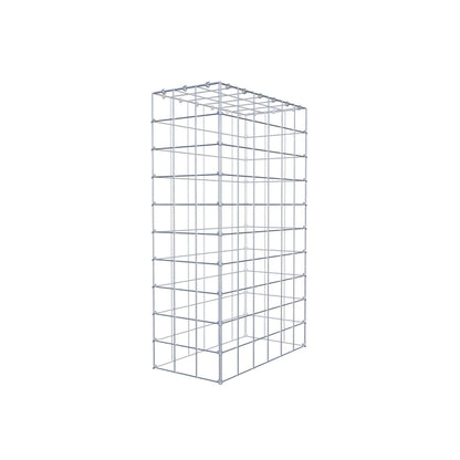 Typ 3 påbyggnadsgabion 100 cm x 60 cm x 30 cm (L x H x D), maskstorlek 10 cm x 10 cm, C-ring