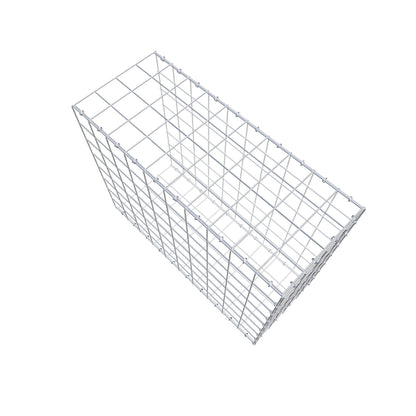 Monteret gabion type 2 100 cm x 80 cm x 40 cm (L x H x D), maskestørrelse 10 cm x 10 cm, C-ring