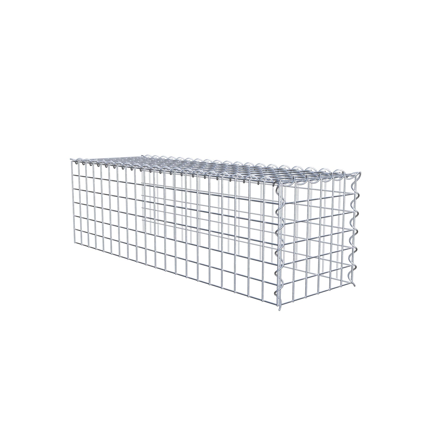 Gabião Tipo 4 100 cm x 30 cm x 30 cm (C x A x P), malhagem 5 cm x 5 cm, espiral