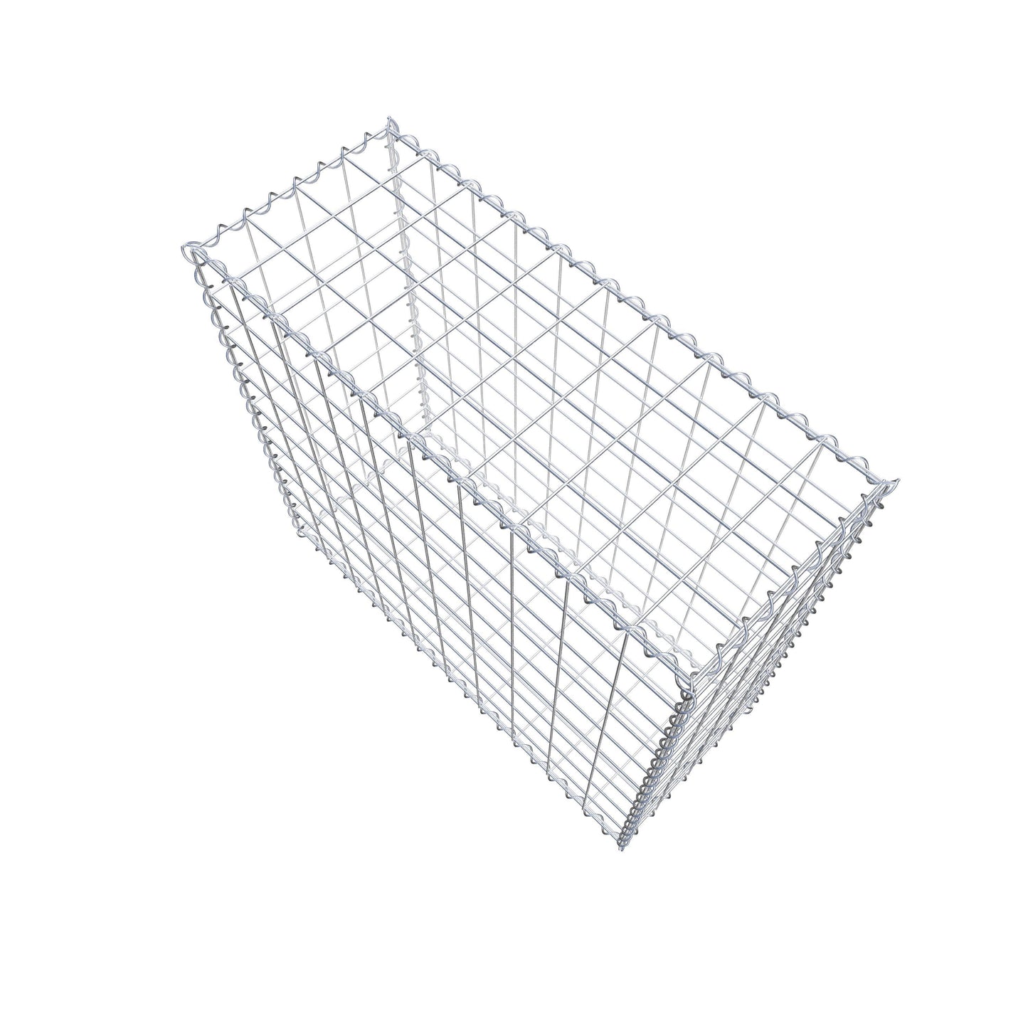 Gabione 100 cm x 90 cm x 40 cm (L x H x T), Maschenweite 10 cm x 10 cm, Spirale
