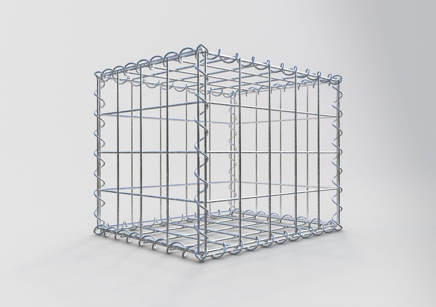 Gabion 50 cm x 40 cm x 40 cm (L x H x P), mailles 10 cm x 10 cm, spirale
