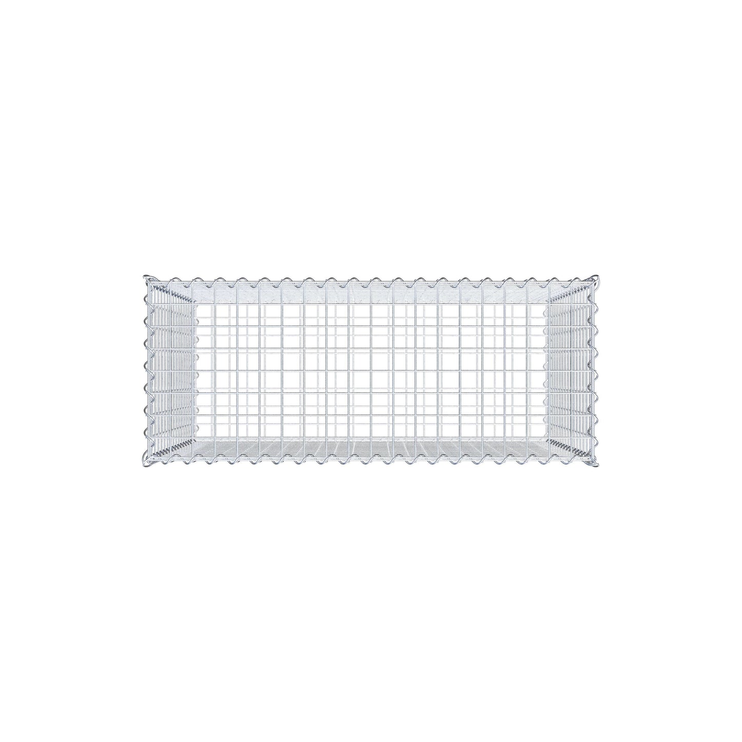 Gabião 100 cm x 80 cm x 40 cm (C x A x P), malhagem 5 cm x 5 cm, espiral