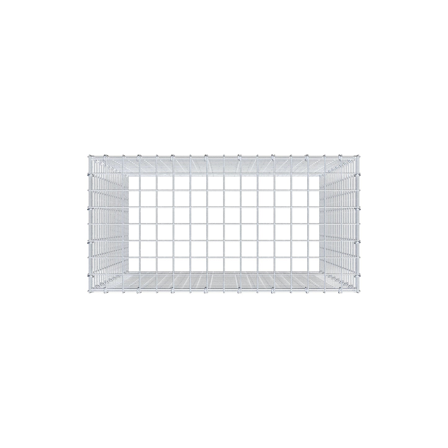 Gabbione aggiuntivo di tipo 3 100 cm x 80 cm x 40 cm (L x H x P), maglia 5 cm x 5 cm, anello a C