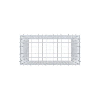 Gabbione aggiuntivo di tipo 3 100 cm x 80 cm x 40 cm (L x H x P), maglia 5 cm x 5 cm, anello a C