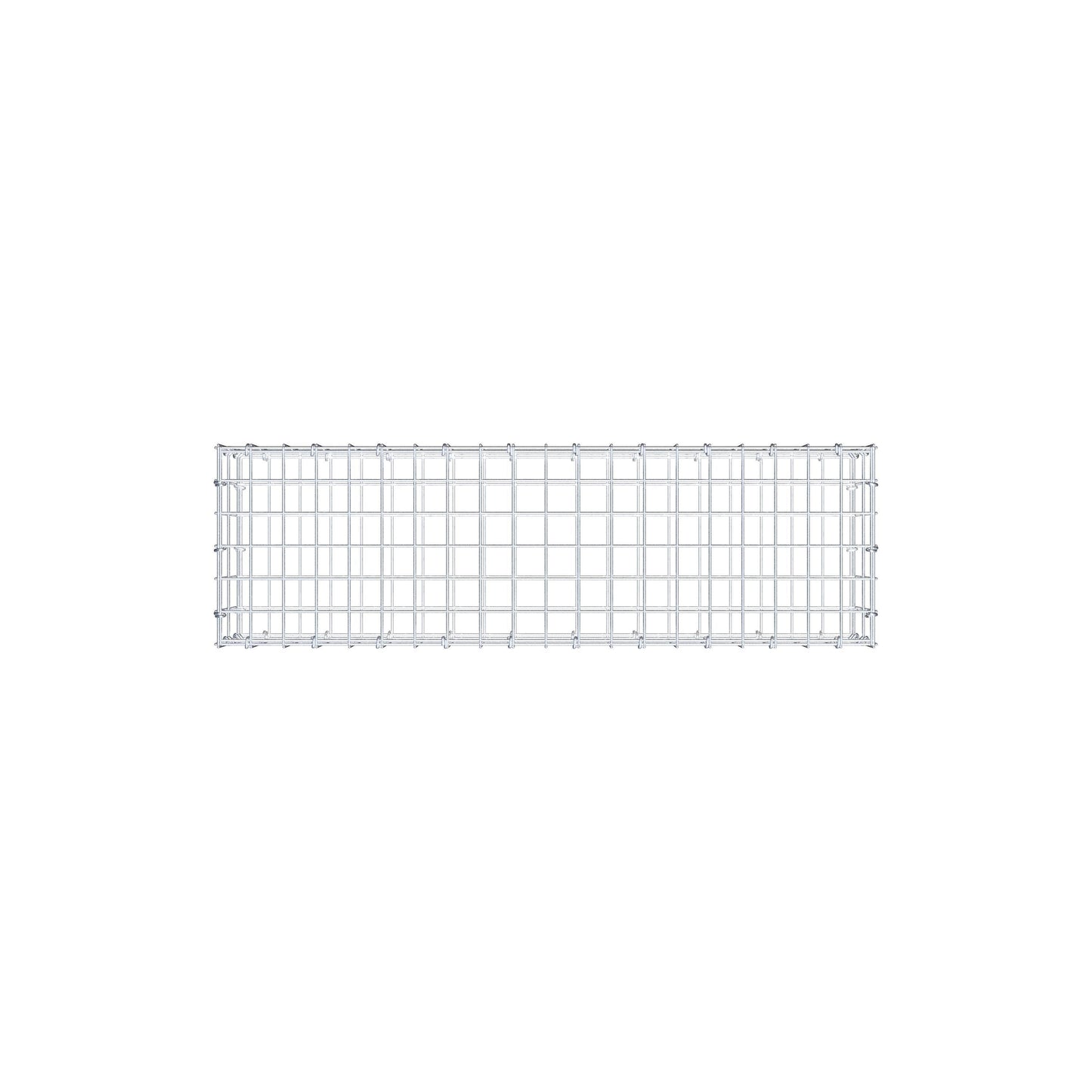 Gabbione 100 cm x 20 cm x 30 cm (L x H x P), maglia 5 cm x 10 cm, anello a C
