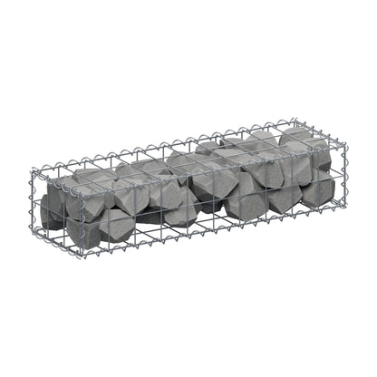 Gabion 100 cm x 20 cm x 30 cm (L x H x D), maskstorlek 10 cm x 10 cm, spiral