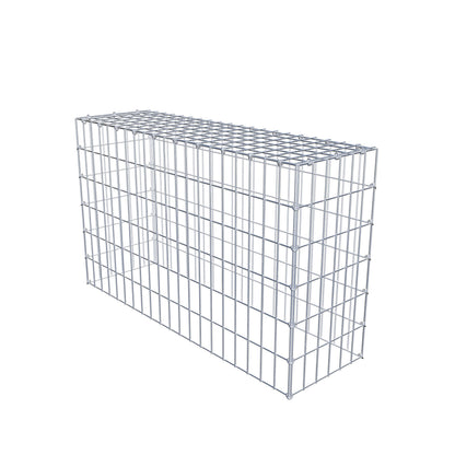 Monteret gabion type 3 100 cm x 60 cm x 30 cm (L x H x D), maskestørrelse 5 cm x 10 cm, C-ring