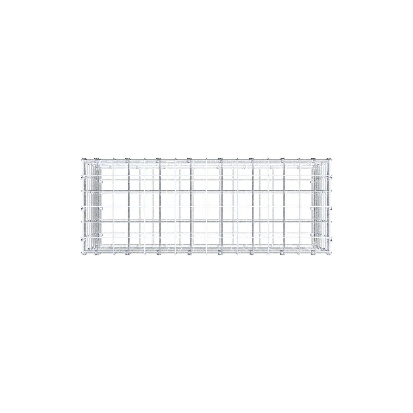 Gabbione 80 cm x 40 cm x 30 cm (L x H x P), maglia 5 x 5 cm, anello a spirale