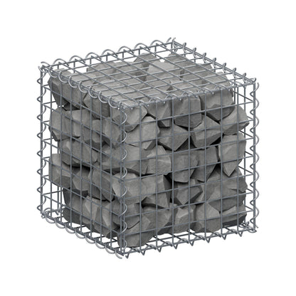 Gabião 40 cm x 40 cm x 40 cm (C x A x P), malhagem 5 cm x 5 cm, espiral