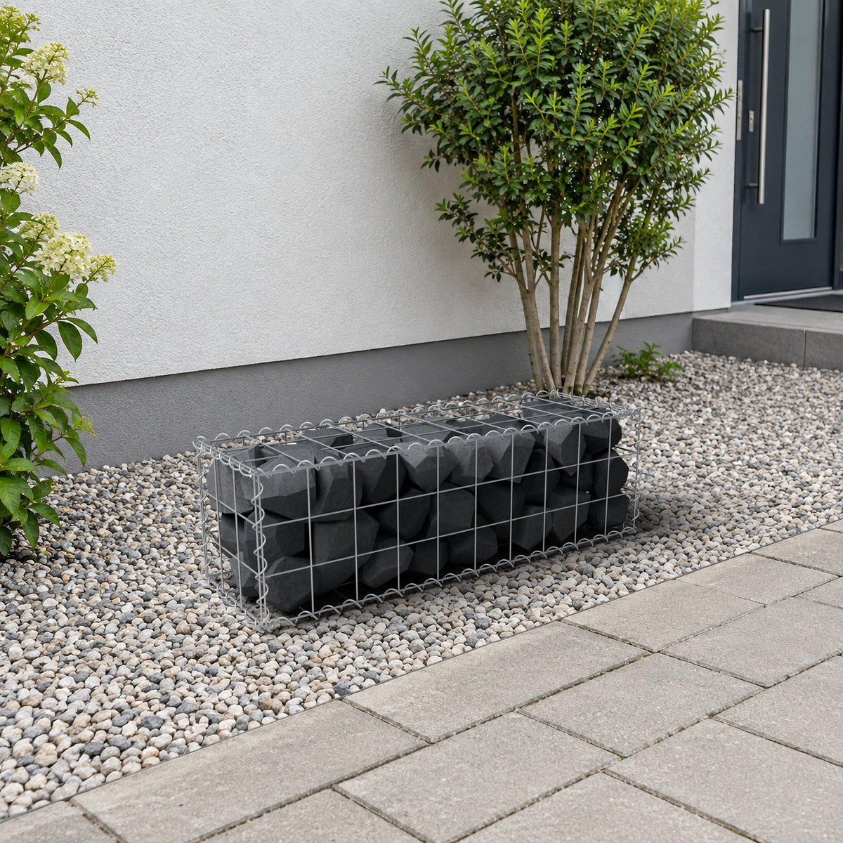 Gabion 100 cm x 30 cm x 30 cm (L x H x D), maskestørrelse 10 cm x 10 cm, spiral