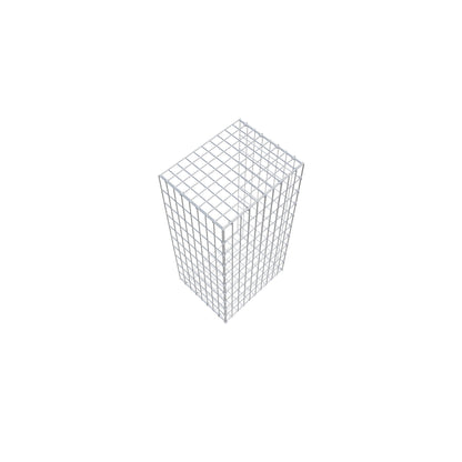 Mounted gabion type 2 100 cm x 40 cm x 50 cm, mesh size 5 cm x 10 cm, C-ring