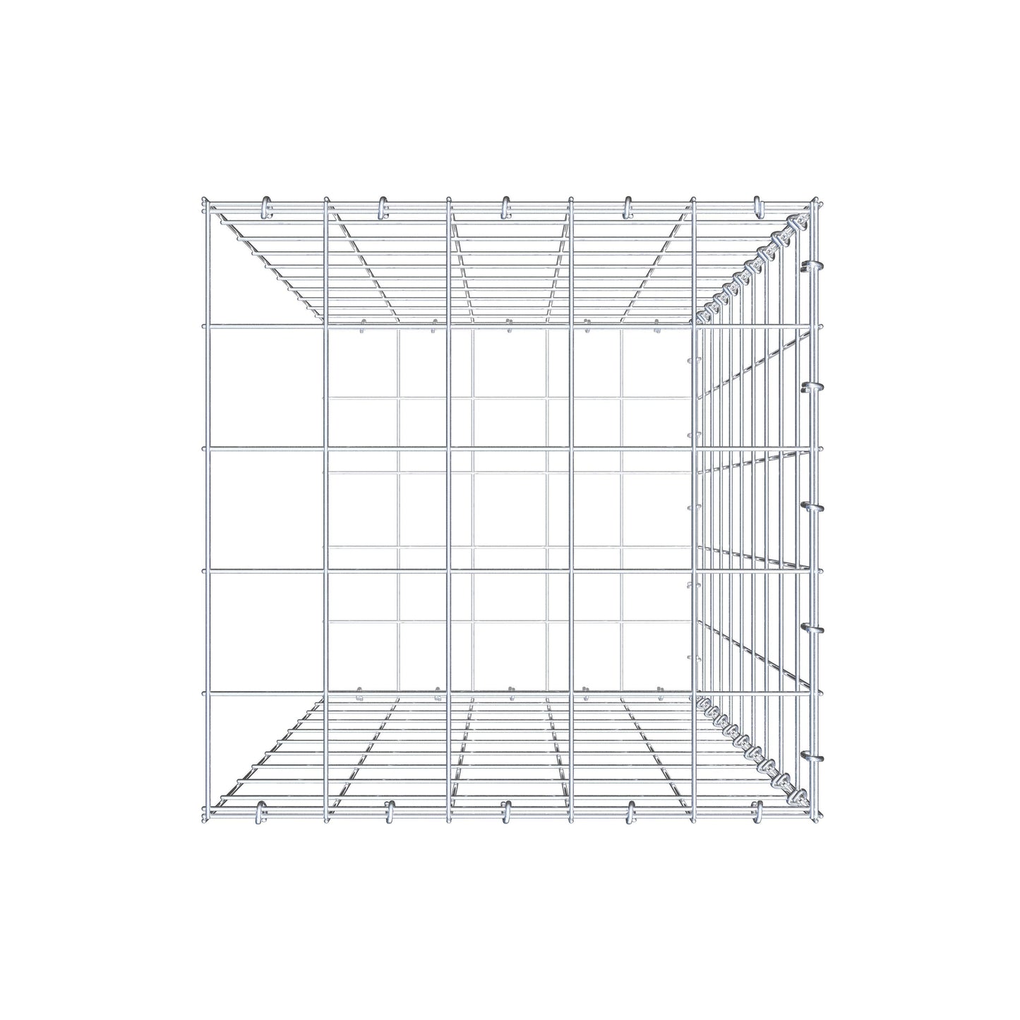 Fourche rapportée type 2 100 cm x 50 cm x 50 cm (L x H x P), mailles 10 cm x 10 cm, anneau C