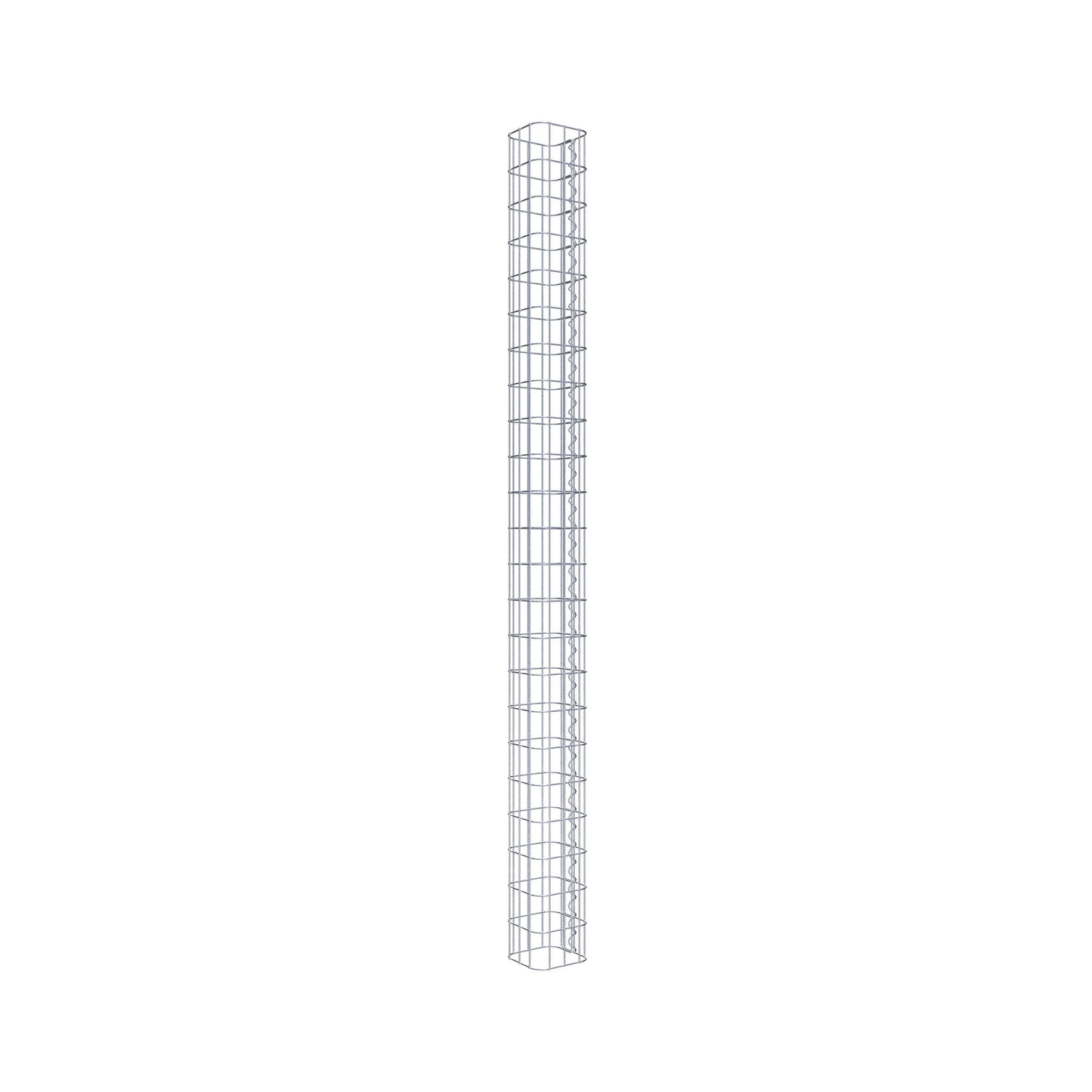 Gabionsøjle firkantet 17 cm x 17 cm, 230 cm høj, MW 5 cm x 10 cm