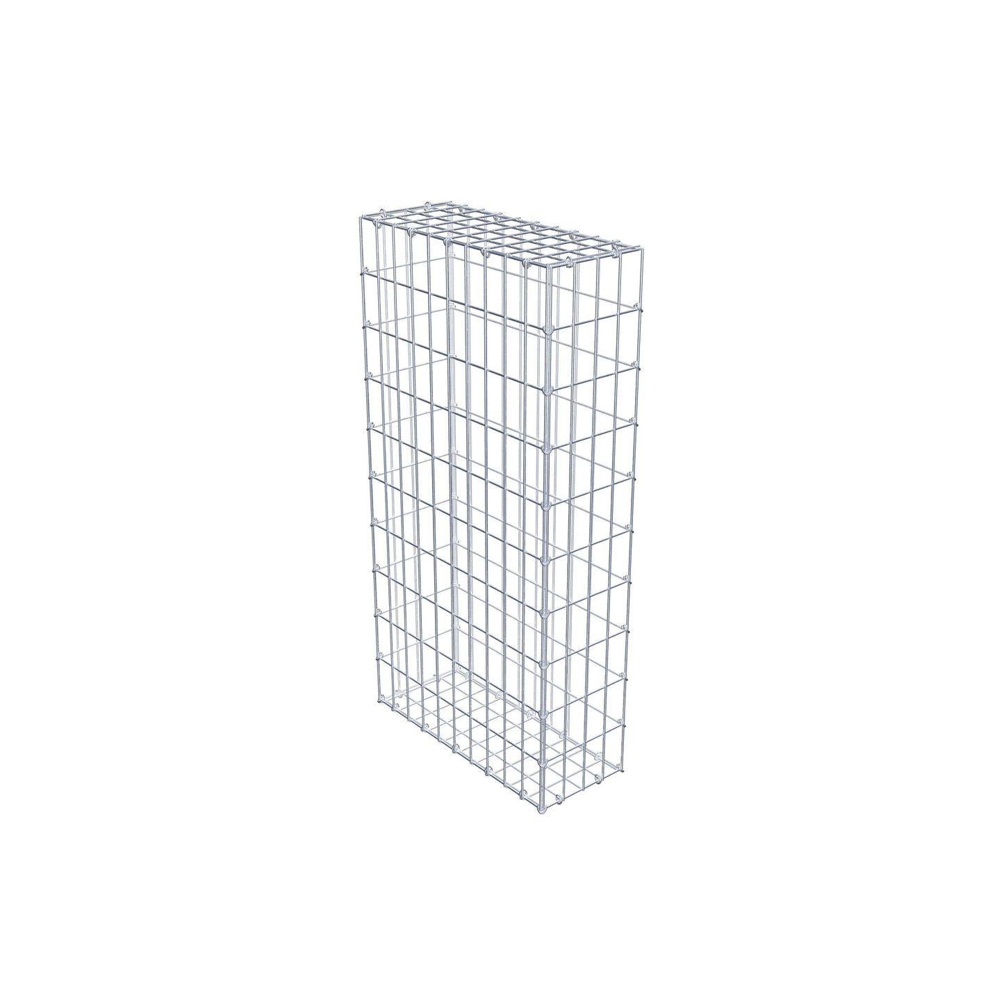 Gabbione 100 cm x 50 cm x 20 cm (L x H x P), maglia 5 cm x 10 cm, anello a C