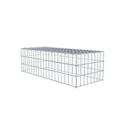 Type 3 oplegkorf 100 cm x 30 cm x 40 cm (L x H x D), maaswijdte 5 cm x 10 cm, C-ring