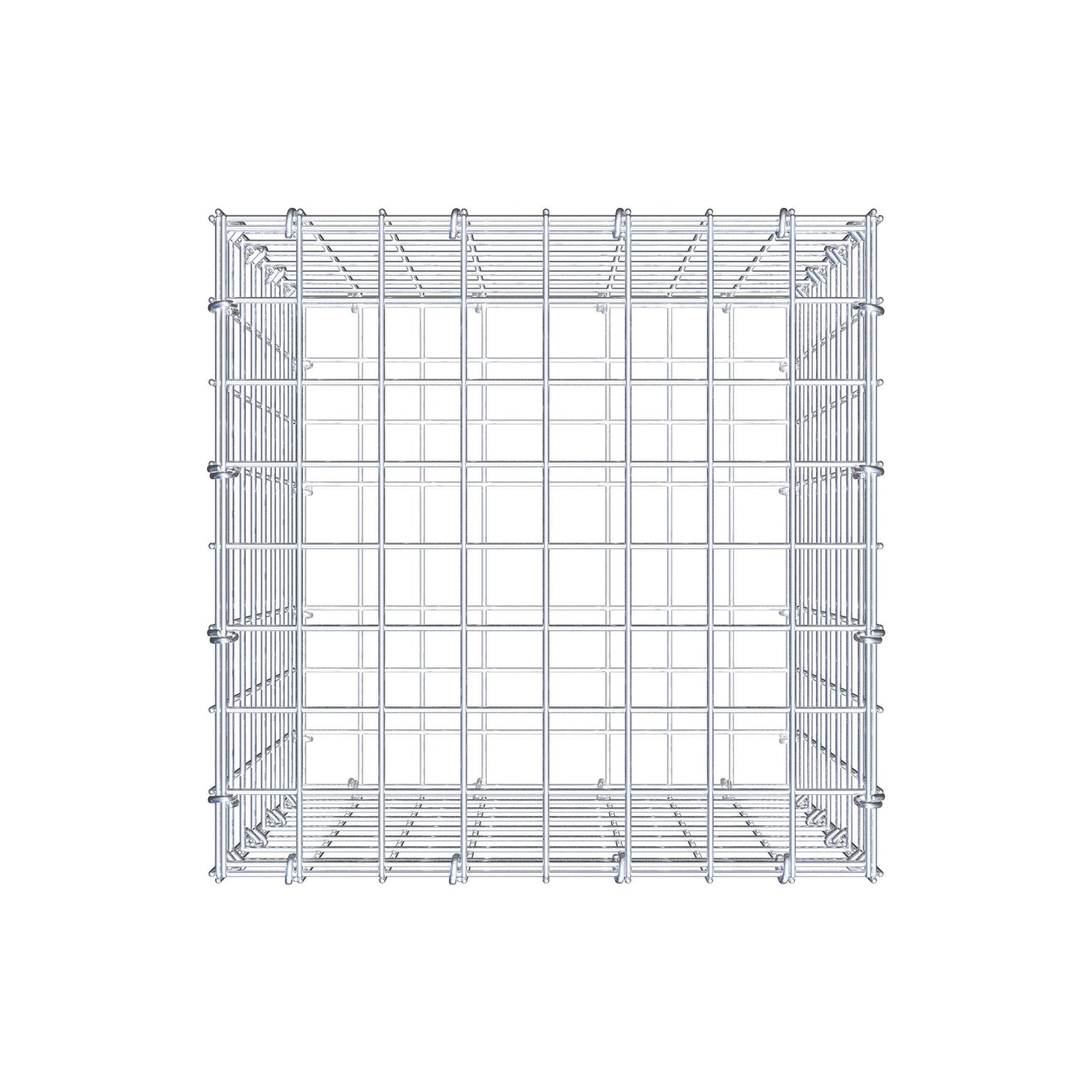 Gabion 40 cm x 40 cm x 40 cm (L x H x D), maskstorlek 5 cm x 5 cm, C-ring