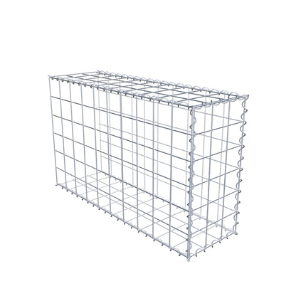 Opvokset gabion type 2 100 cm x 60 cm x 30 cm (L x H x D), maskestørrelse 10 cm x 10 cm, spiral