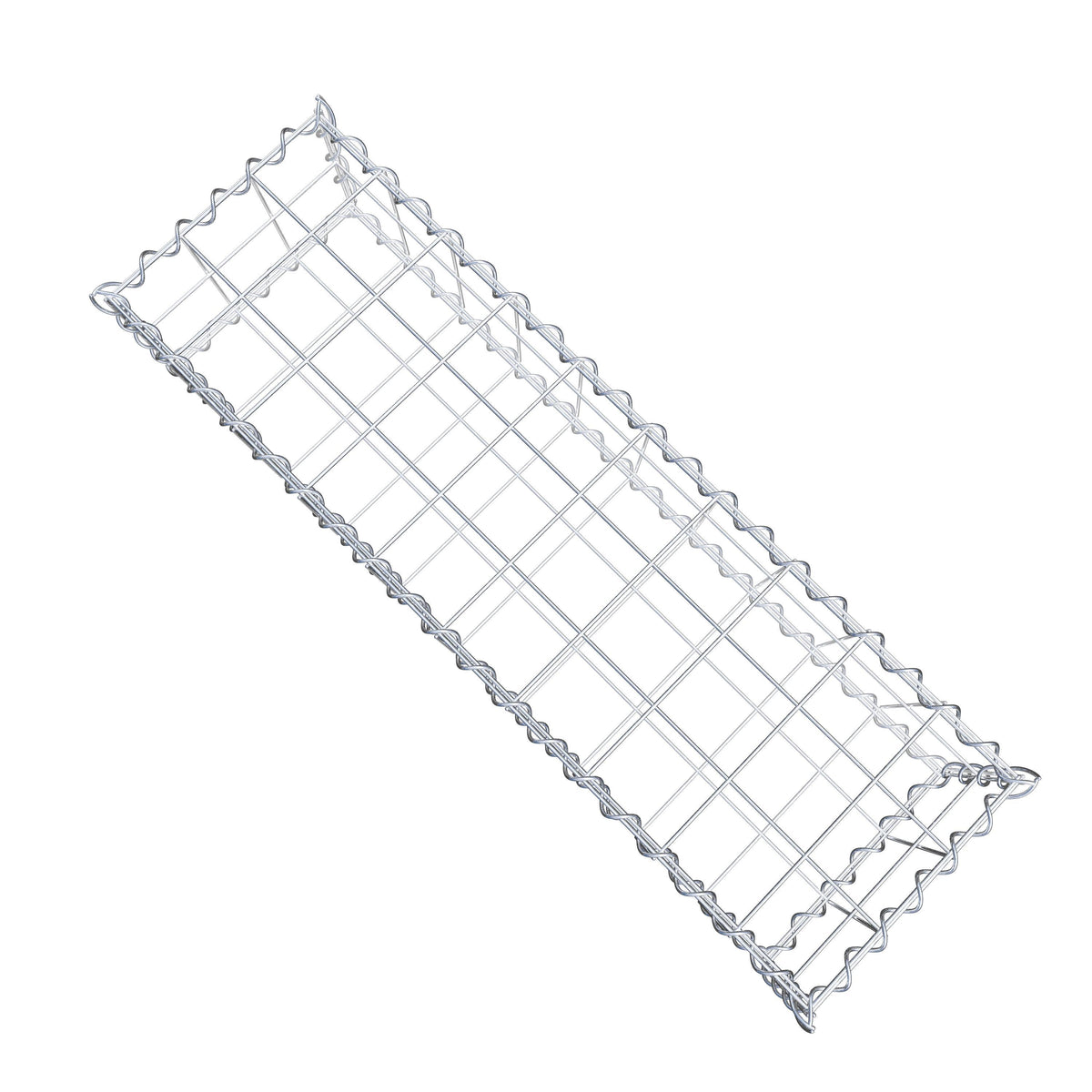 Gabion 100 cm x 20 cm x 30 cm (L x H x D), maskstorlek 10 cm x 10 cm, spiral