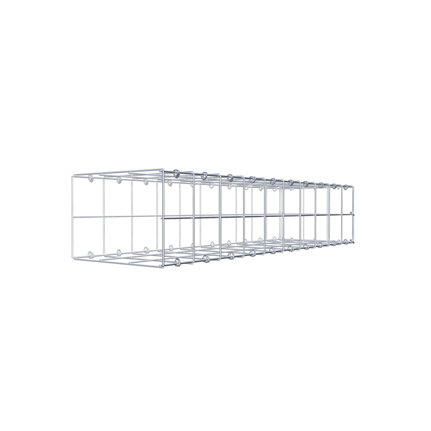 Type 2 oplegkorf 100 cm x 20 cm x 30 cm (L x H x D), maaswijdte 10 cm x 10 cm, C-ring
