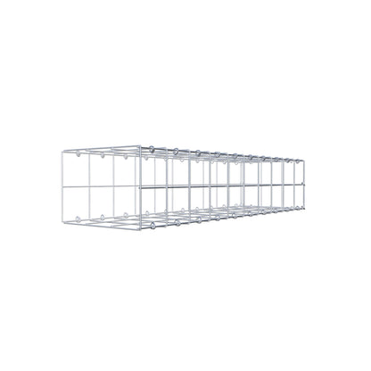 Type 2 oplegkorf 100 cm x 20 cm x 30 cm (L x H x D), maaswijdte 10 cm x 10 cm, C-ring