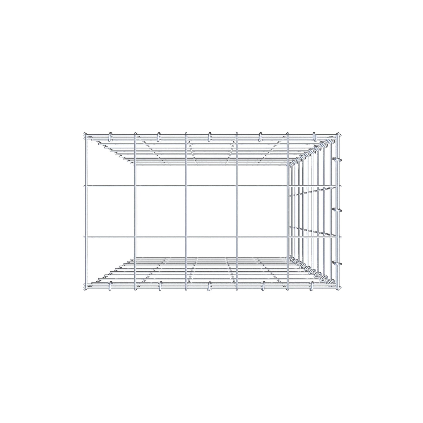Gabião Tipo 4 100 cm x 50 cm x 30 cm (C x A x P), malhagem 10 cm x 10 cm, anel C