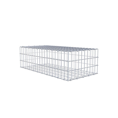 Gabbione 100 cm x 30 cm x 50 cm (L x H x P), maglia 5 x 10 cm, anello a spirale