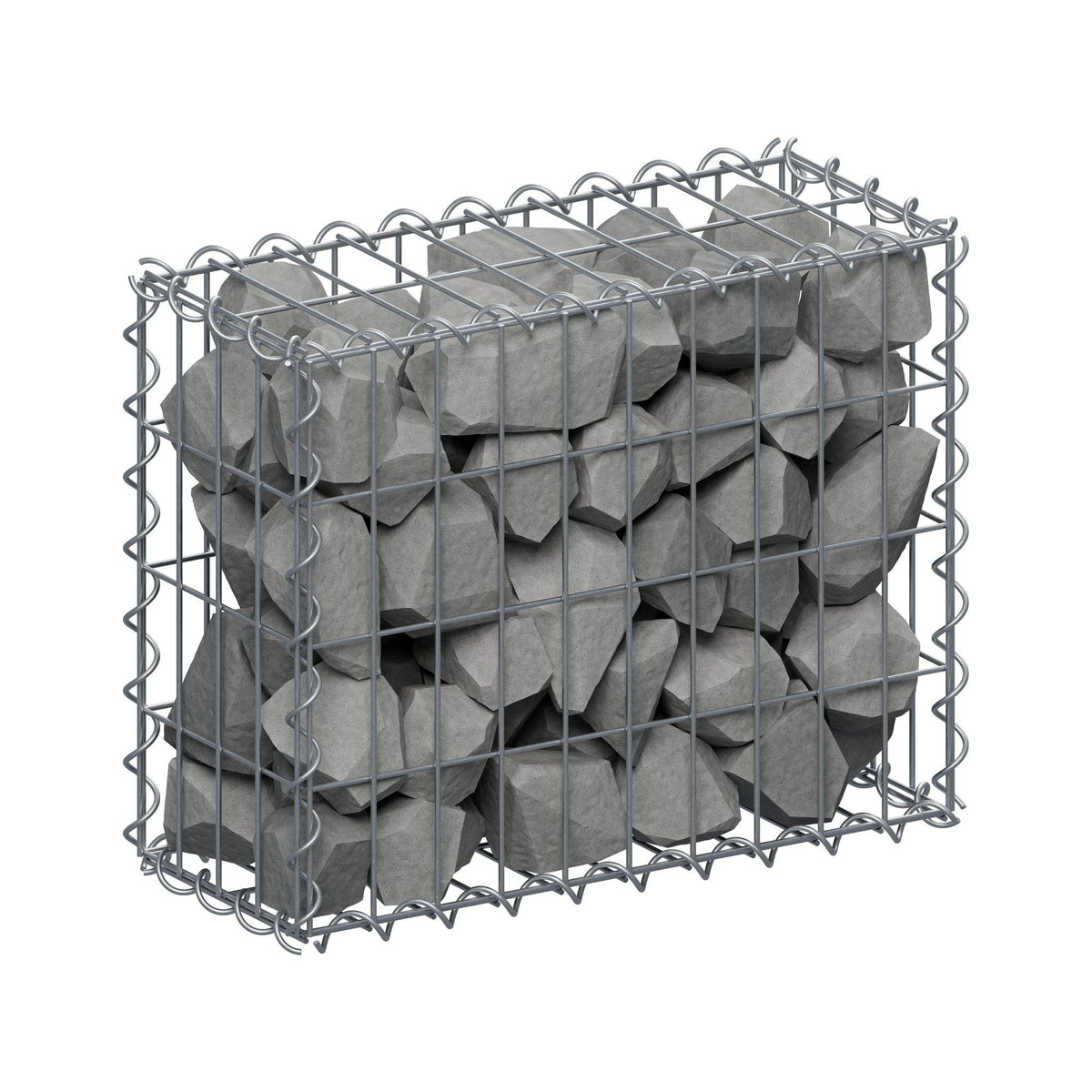 Gabion 50 cm x 40 cm x 20 cm (L x H x D), maskstorlek 5 cm x 10 cm, spiral