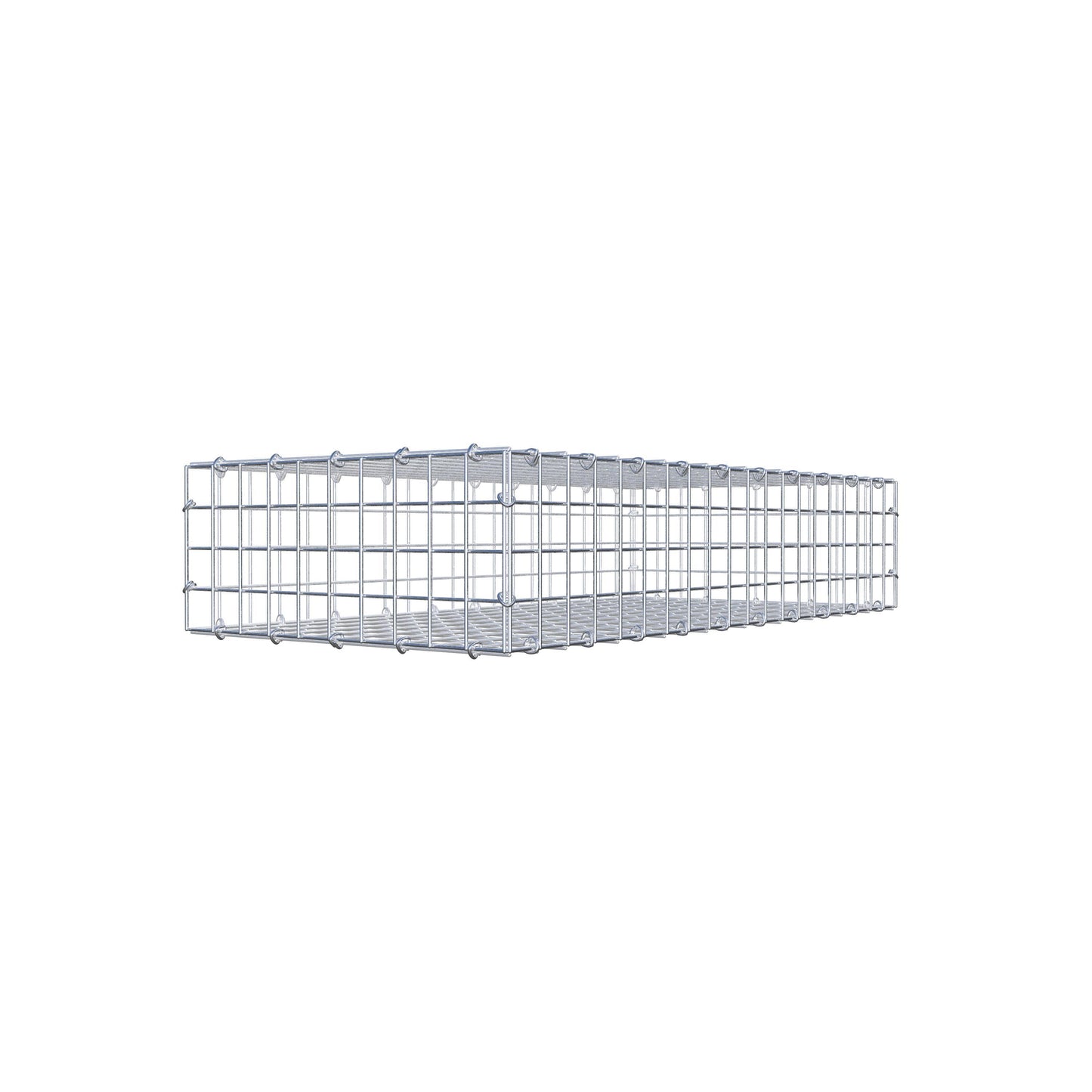 Gabion 100 cm x 20 cm x 50 cm (L x H x D), maskstorlek 5 cm x 5 cm, C-ring