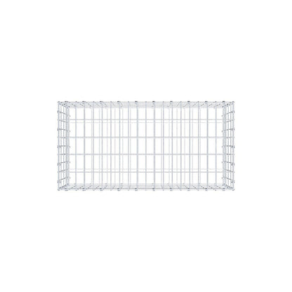 Gabion 100 cm x 40 cm x 50 cm (L x H x D), maskstorlek 5 x 10 cm, spiralring