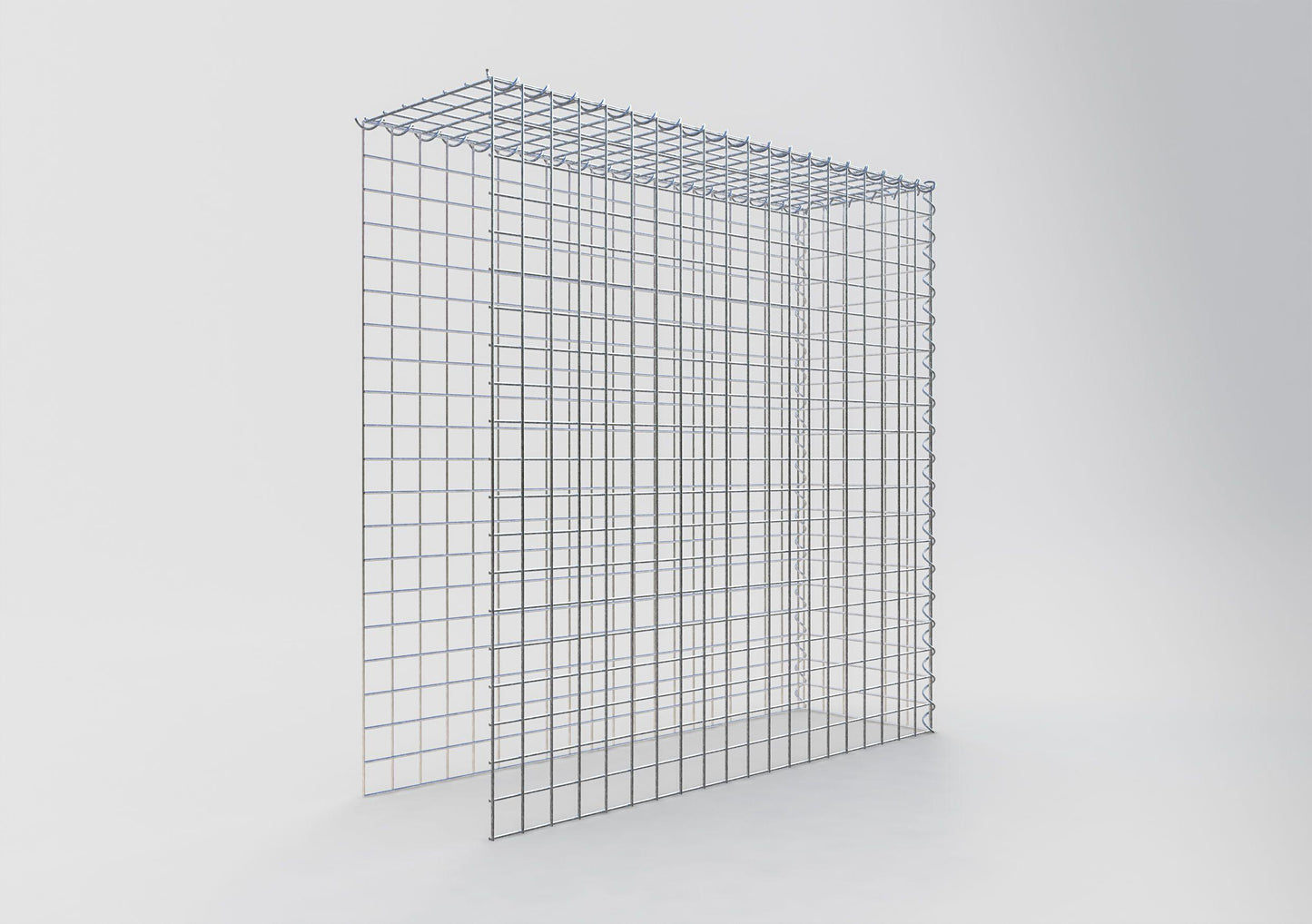 Gabion rapporté type 4 100 cm x 100 cm x 30 cm (L x H x P), mailles 5 cm x 5 cm, spirale