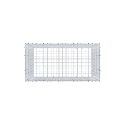 Gabion 100 cm x 90 cm x 50 cm (L x H x P), mailles 5 cm x 5 cm, anneau en C