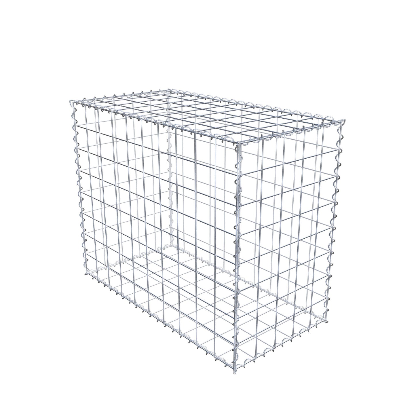 Gabbione 100 cm x 80 cm x 50 cm (L x H x P), maglia 10 cm x 10 cm, spirale